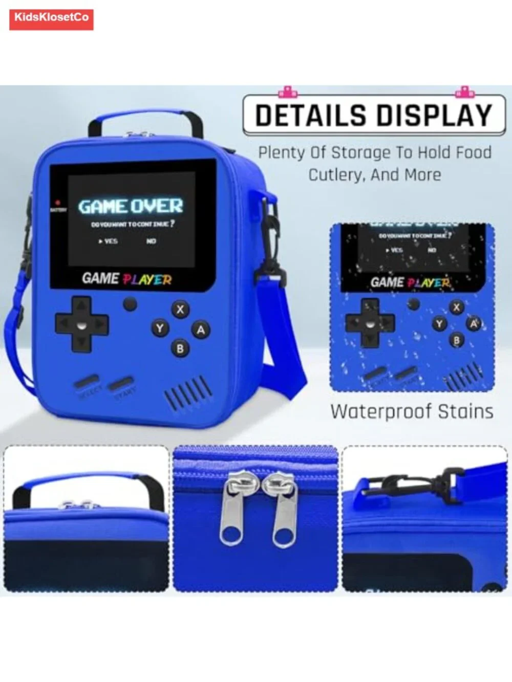 3-in-1 Kids Rolling Backpack Set for Boys Gamer Lunch Bag School Travel